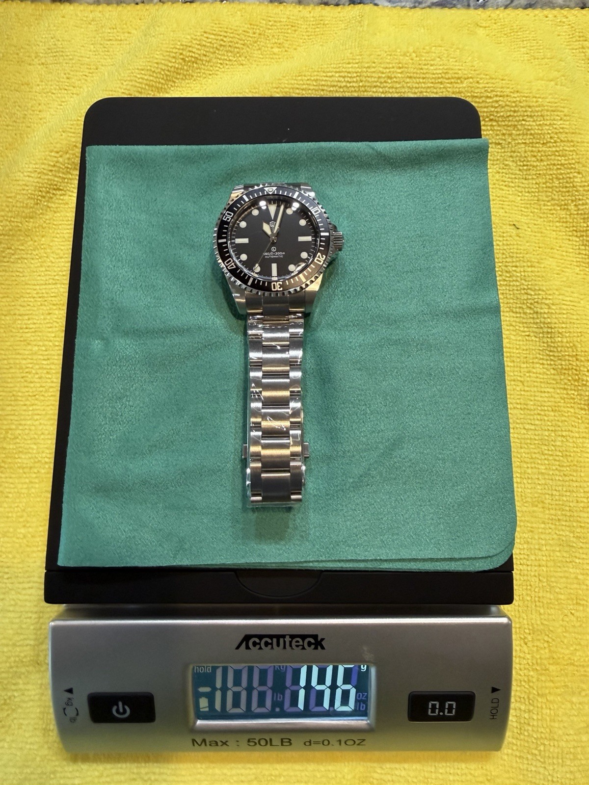 WDC Seafarer WD5513P Automatic Diver – Matte Black Dial – PT5000 High-Beat – NEW