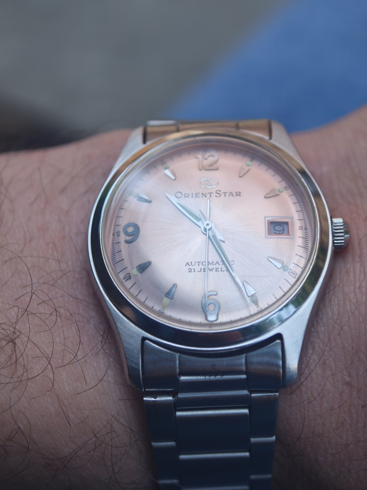 Rare Vintage Orient Star Automatic 21 Jewels – Salmon Sunburst Dial (JDM)