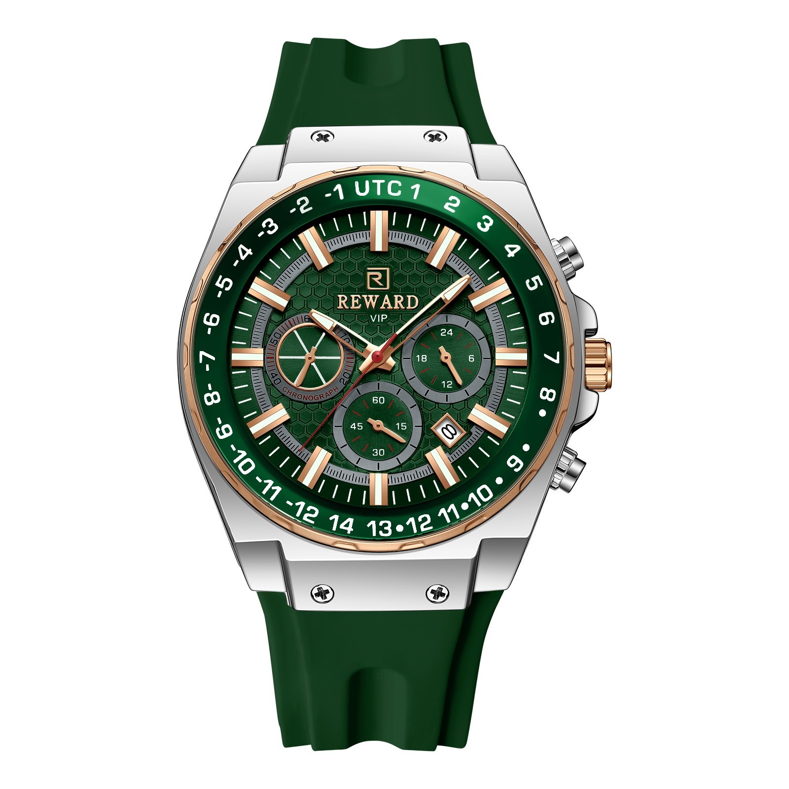 REWARD Men’s Business Luminous Multifunction Chronograph Calendar Quartz Watch
