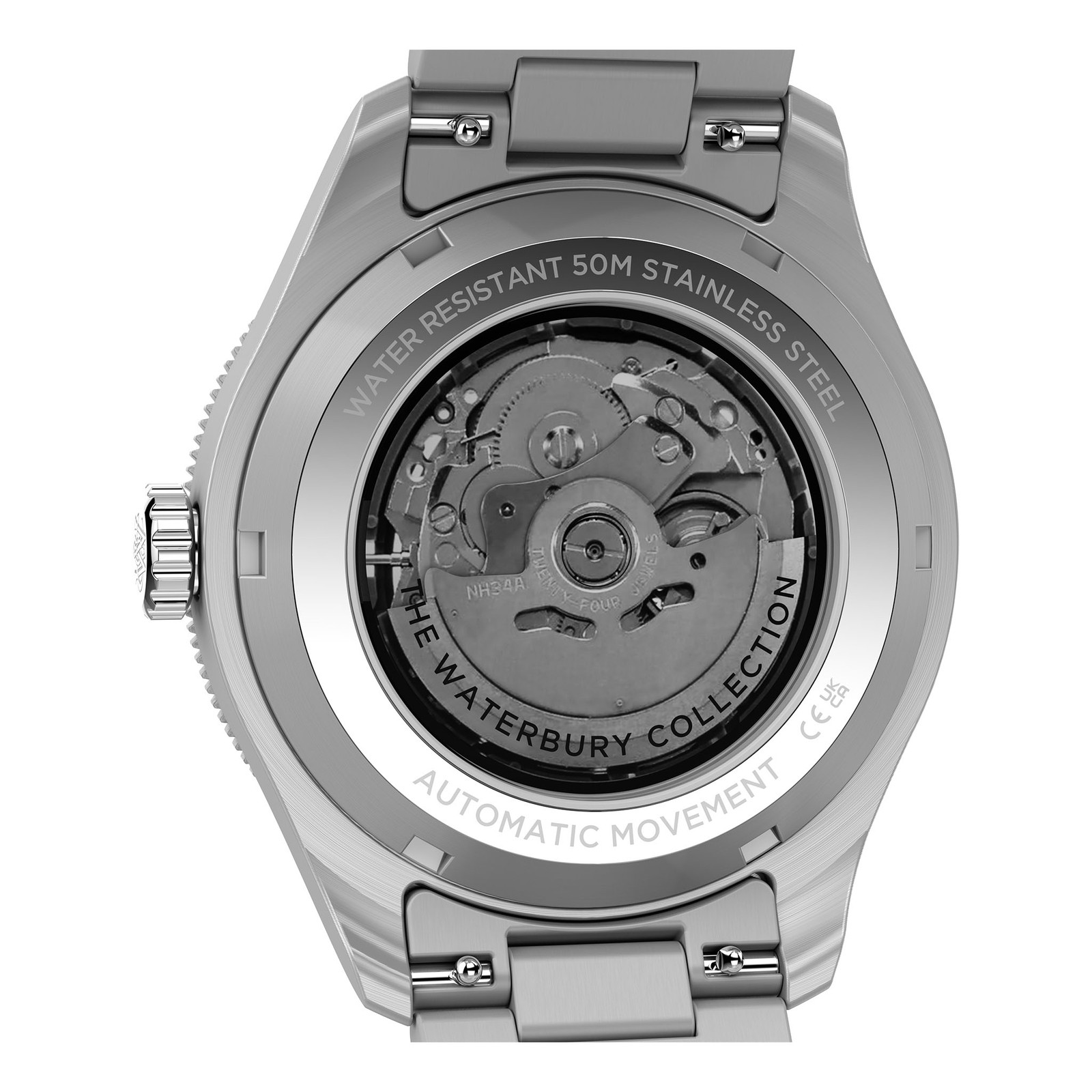 Timex Waterbury Heritage Automatic GMT 42mm Stainless Steel Watch TW2Y60600
