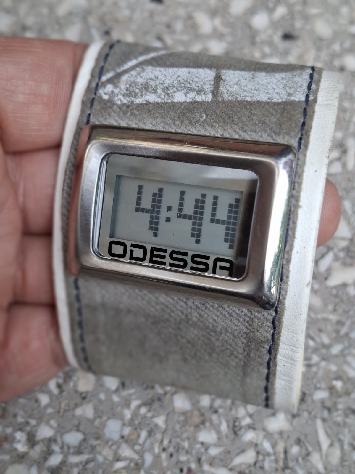 Odessa Digital Leather Cuff ladies watch