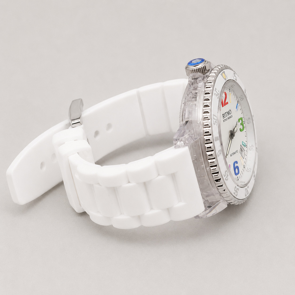 Ritmo Mundo Hercules Automatic White MOP Rainbow Dial Watch 311/1