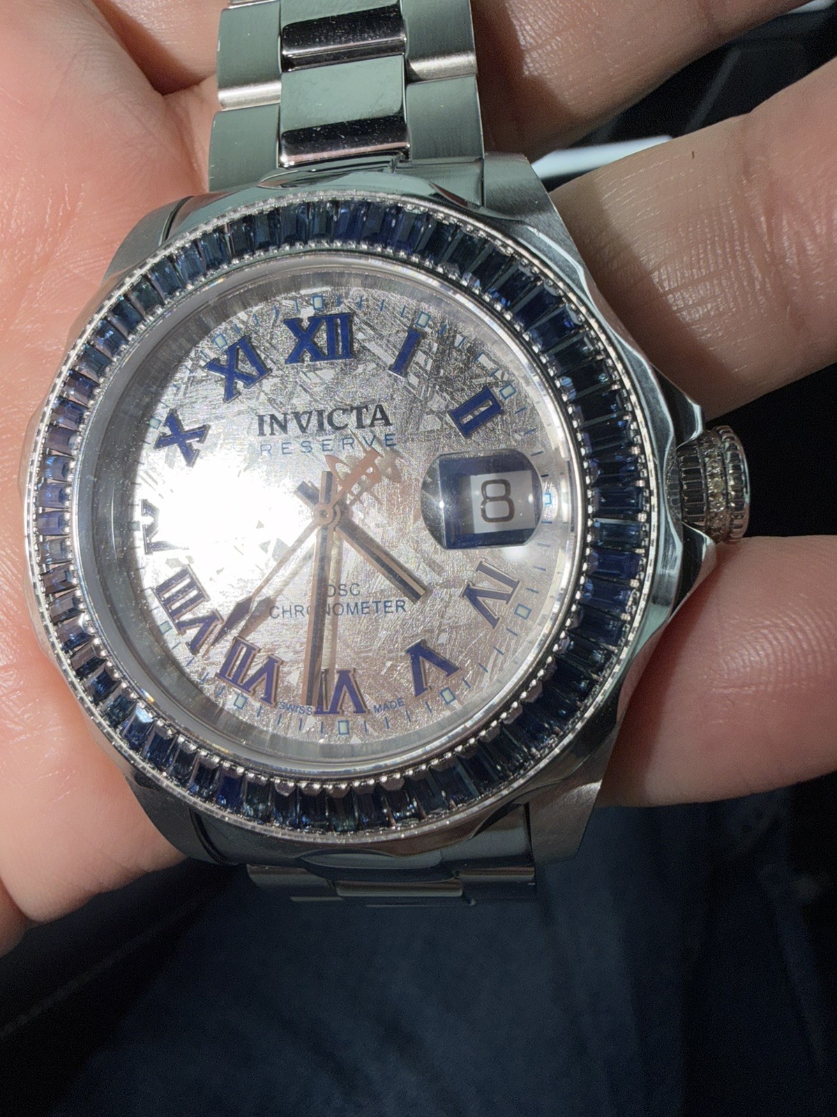 SUPER RARE Invicta COSC Meteorite Dial Sapphire Bezel 5ctw Swiss Made Auto #5172