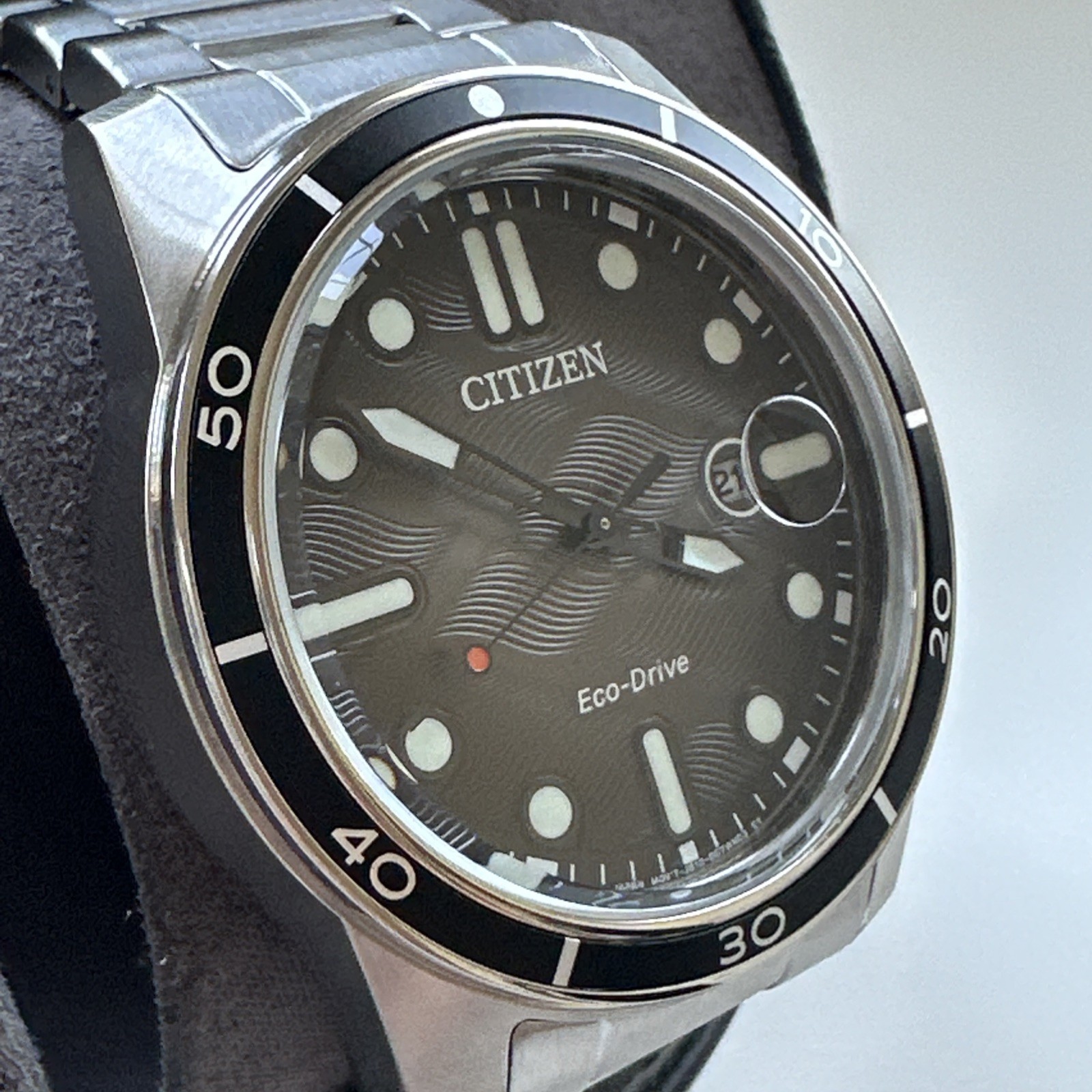 CITIZEN Men Analog Eco-Drive Casual Watch Classic Dress Black Dial Waterproof