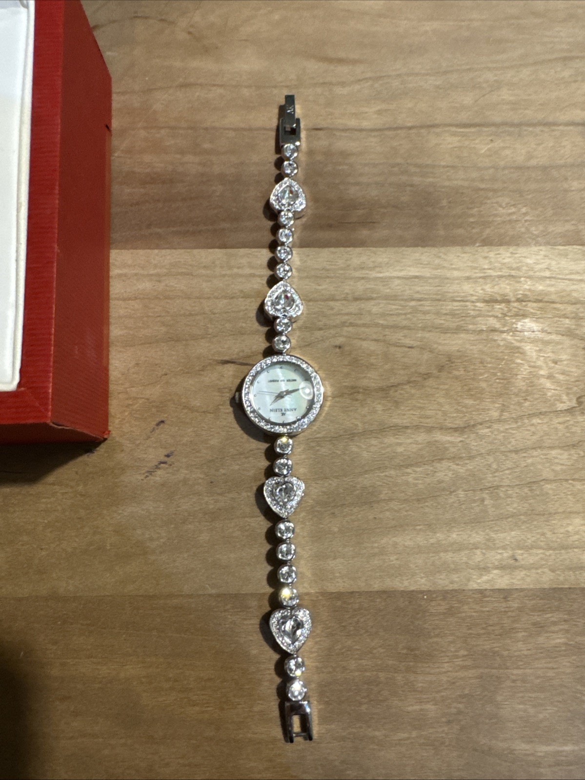 Anne Klein Womens Watch Quartz Genuine Diamond With Original Tag And Box Classic