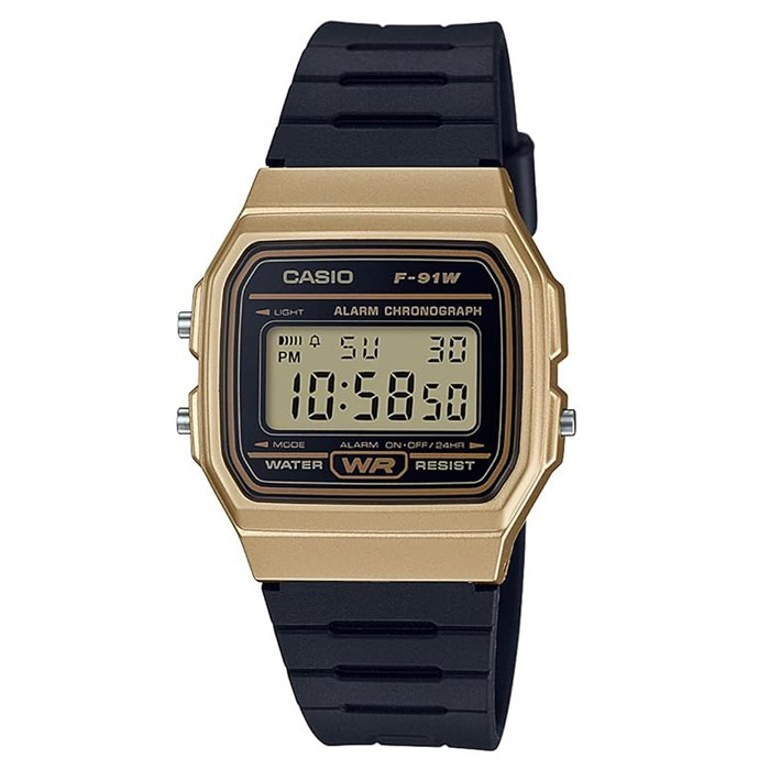 Casio F‑91W Digital Watch 1JH 2AJH 9AJH Japanese Edition Resin Band Alarm Water