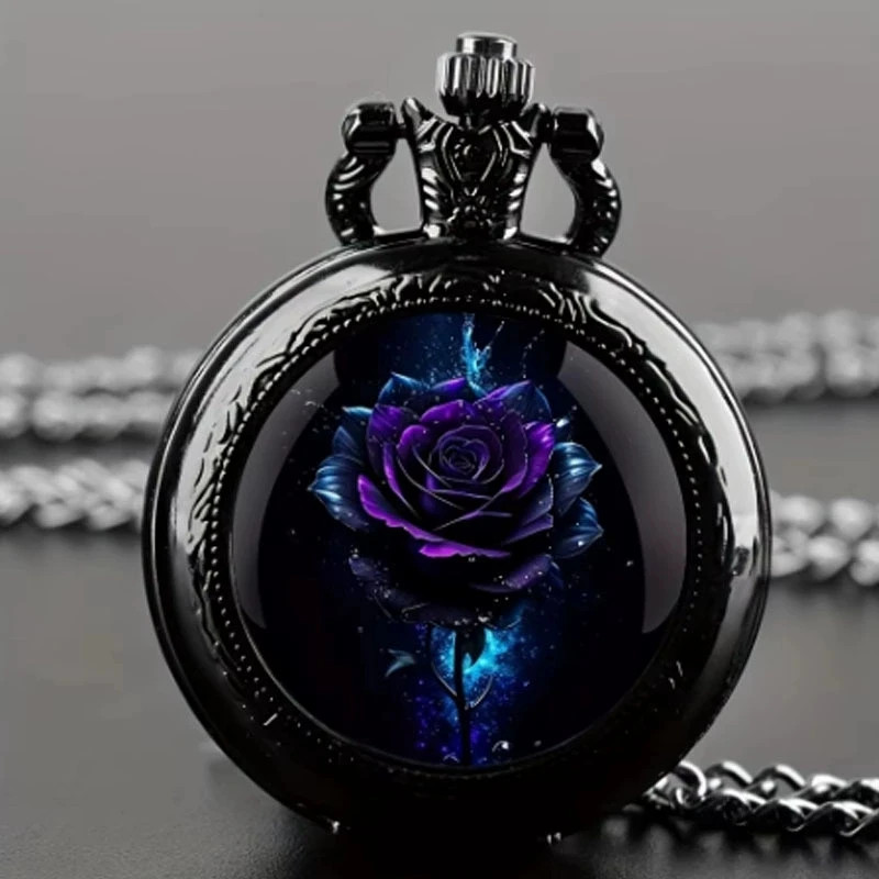 Retro Double Dragon Pattern Golden Silvery Quartz Pocket Watch Classic Style