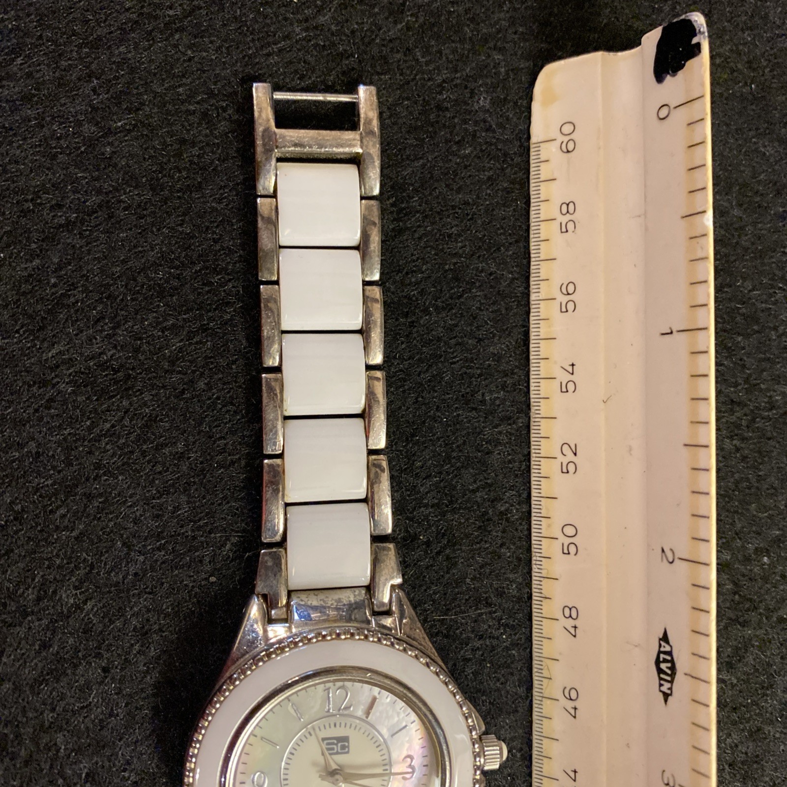 Ecclissi Sterling Silver .925 Watch Women’s White Ceramic Band New Battery
