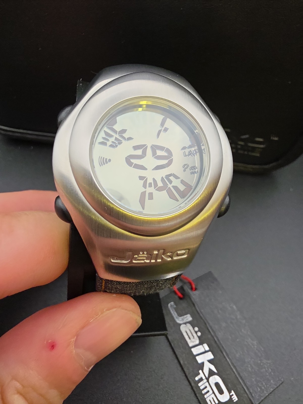 Jaiko Retro Digital LCD Watch BNWT Futuristic UFO Design Denim Strap Unisex