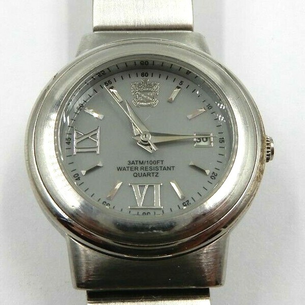 PAOLO GUCCI LADIES STAINLESS SILVER LINK BAND WATCH WITH ORIGINAL BOX, PG846WGIP