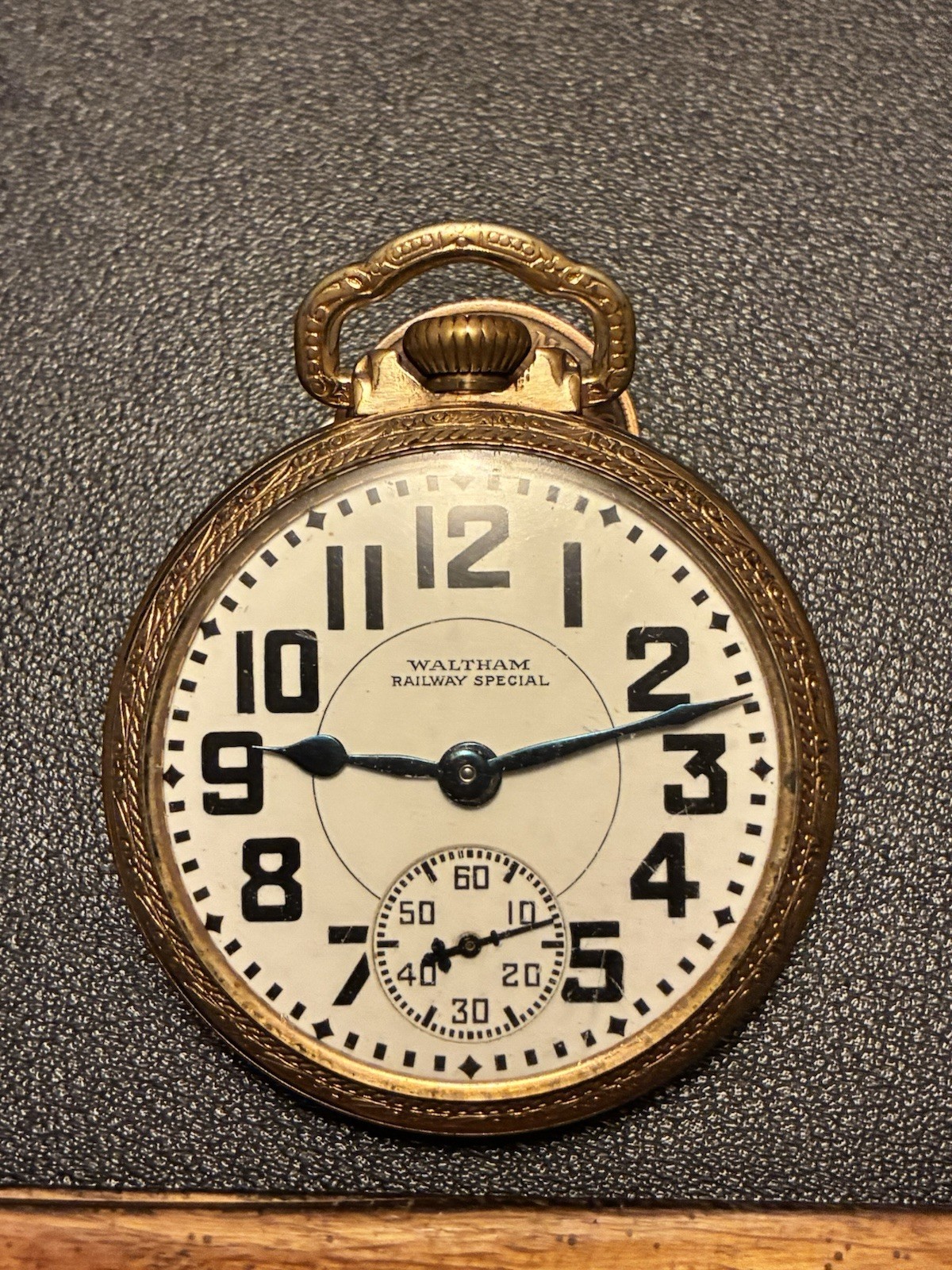 Waltham Pocket Watch “Railway Special” Gold Filled Model 1908 17 Jewels, Size 16