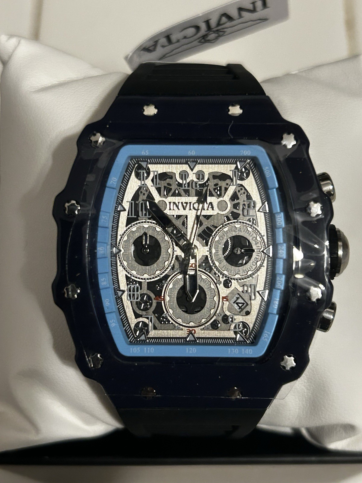 Invicta Racing Night Fall Nitro Gen Men’s Watch 43mm Quartz 50m Blue/Gray w/Box
