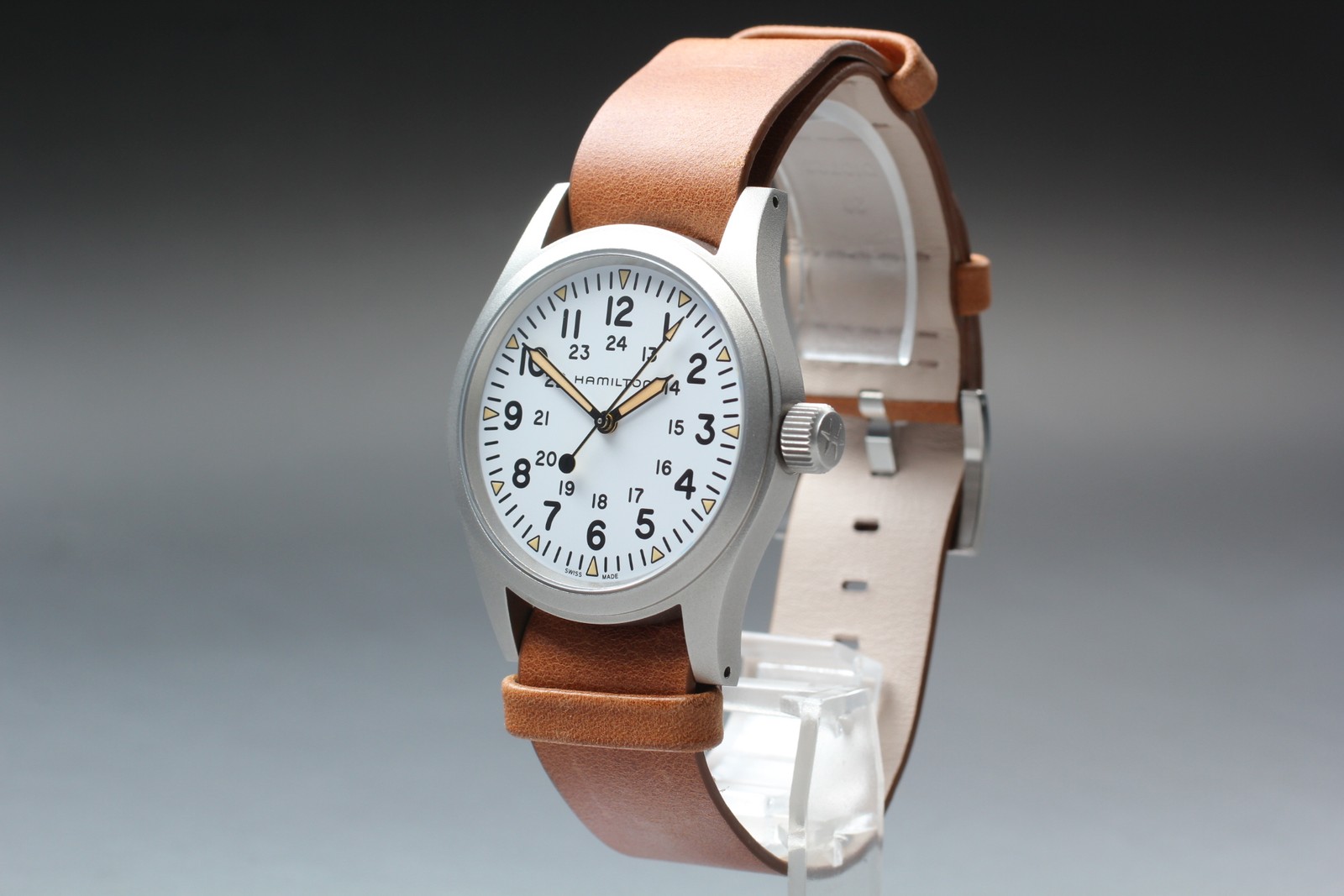 Paper [Top MINT] HAMILTON Khaki Field H694390 Mechanical White Dial Men’s Watch