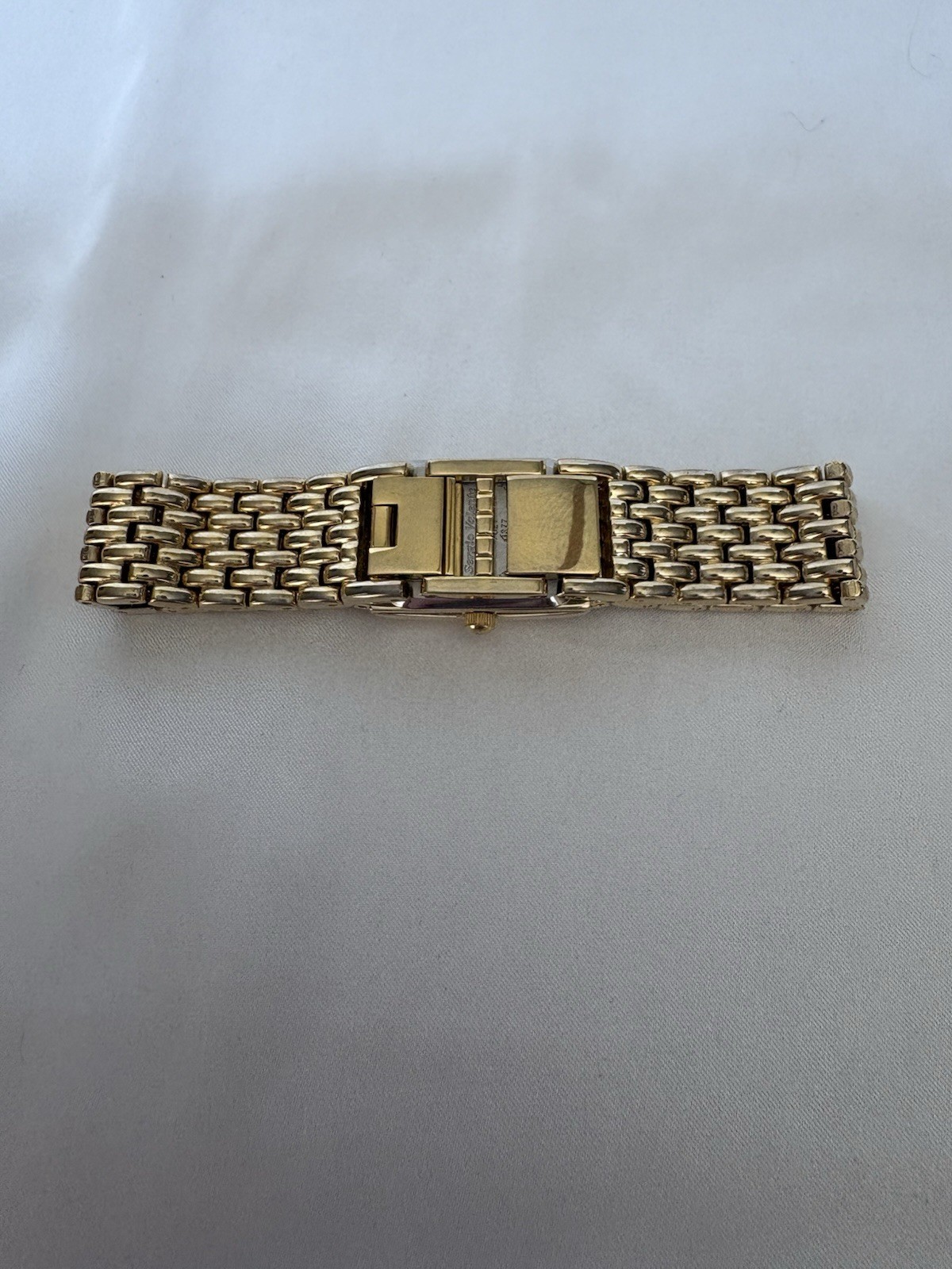 Sergio Valente Women’s Watch Gold Tone Link Band Crystal Accents New Battery