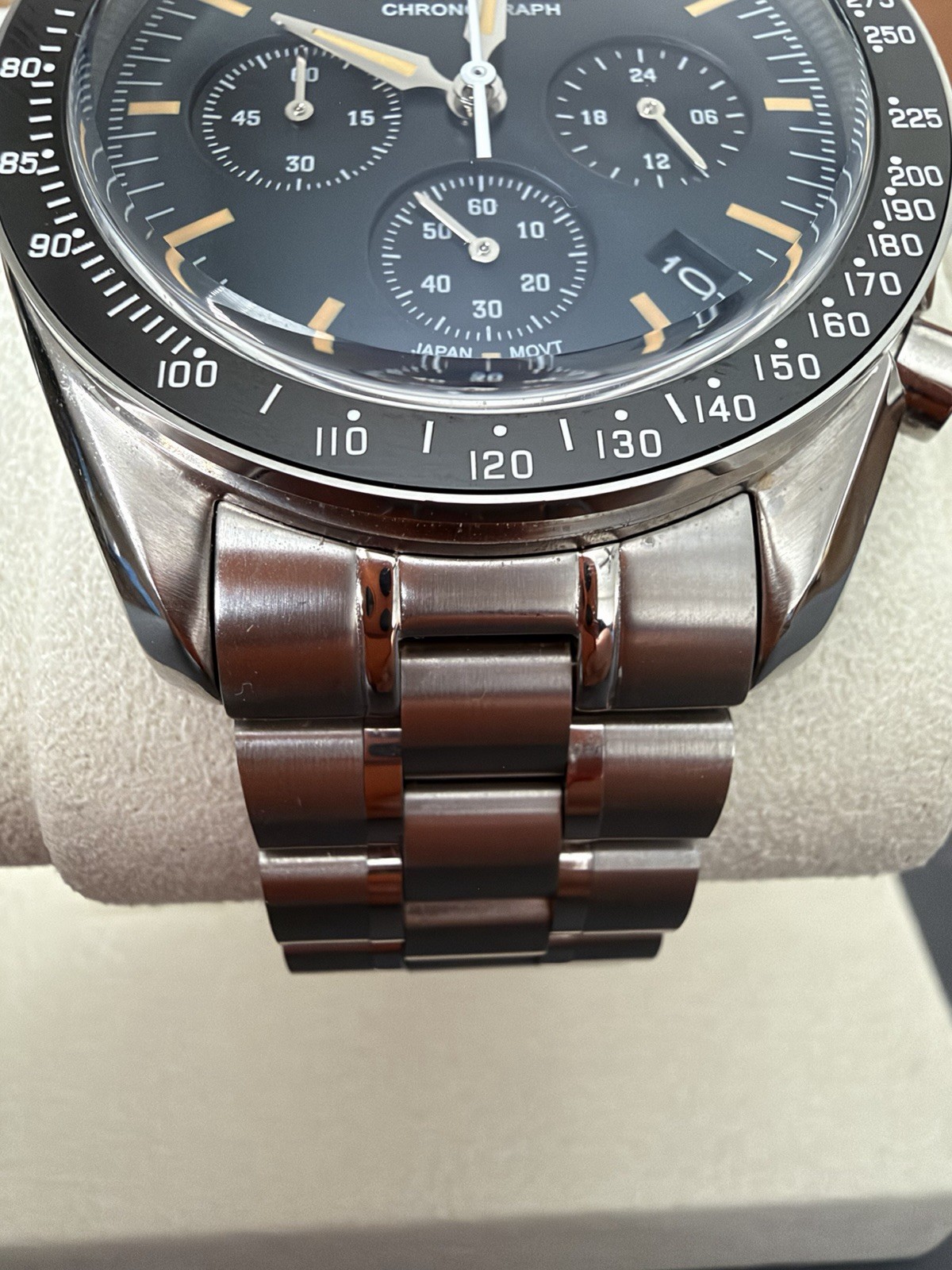 Pagani Design Chronograph Quartz Men’s Watch Black Dial Tachymeter SS 40mm