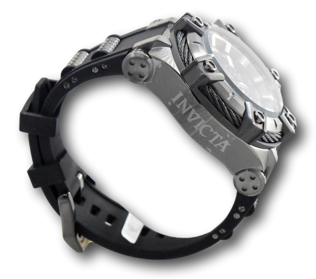 Invicta Bolt Cable Surge Men’s 52mm Triple Black Stealth Chronograph Watch 35550
