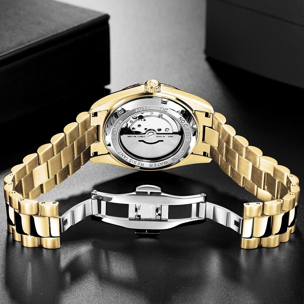Men’s Automatic Mechanical Watch Sapphire Glass Miyota Movement 100M Waterproof
