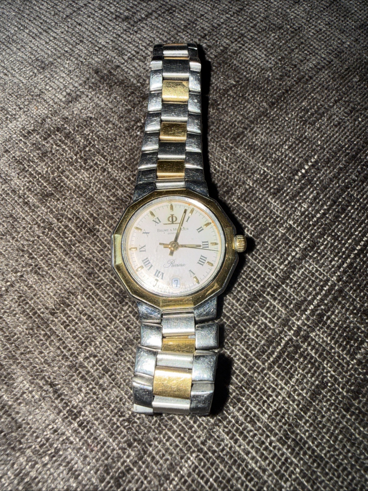 Baume & Mercier Riviera Two Tone Watch # 5231