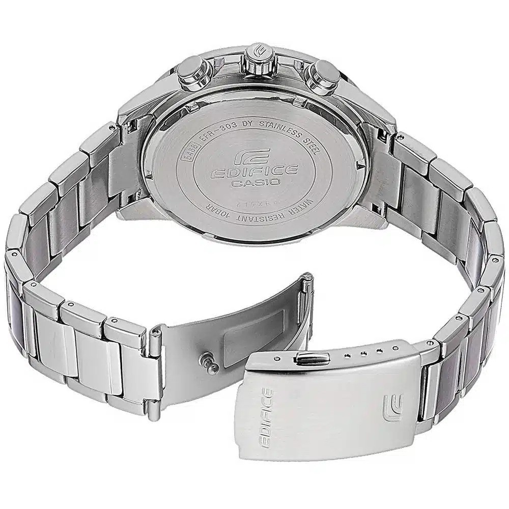Casio Edifice EFR-303D-1AV World Time Alarm Stainless Steel Men’s Watch 100M