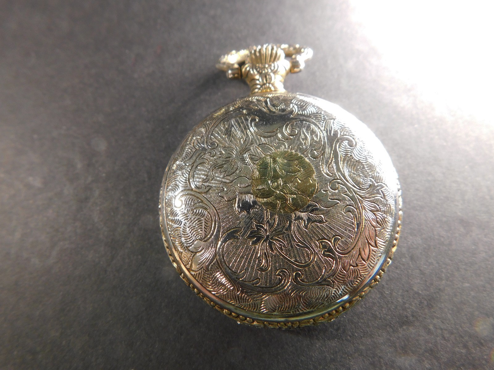 Milan Closed Case Repousse Pocket Watch Magnificent Stag