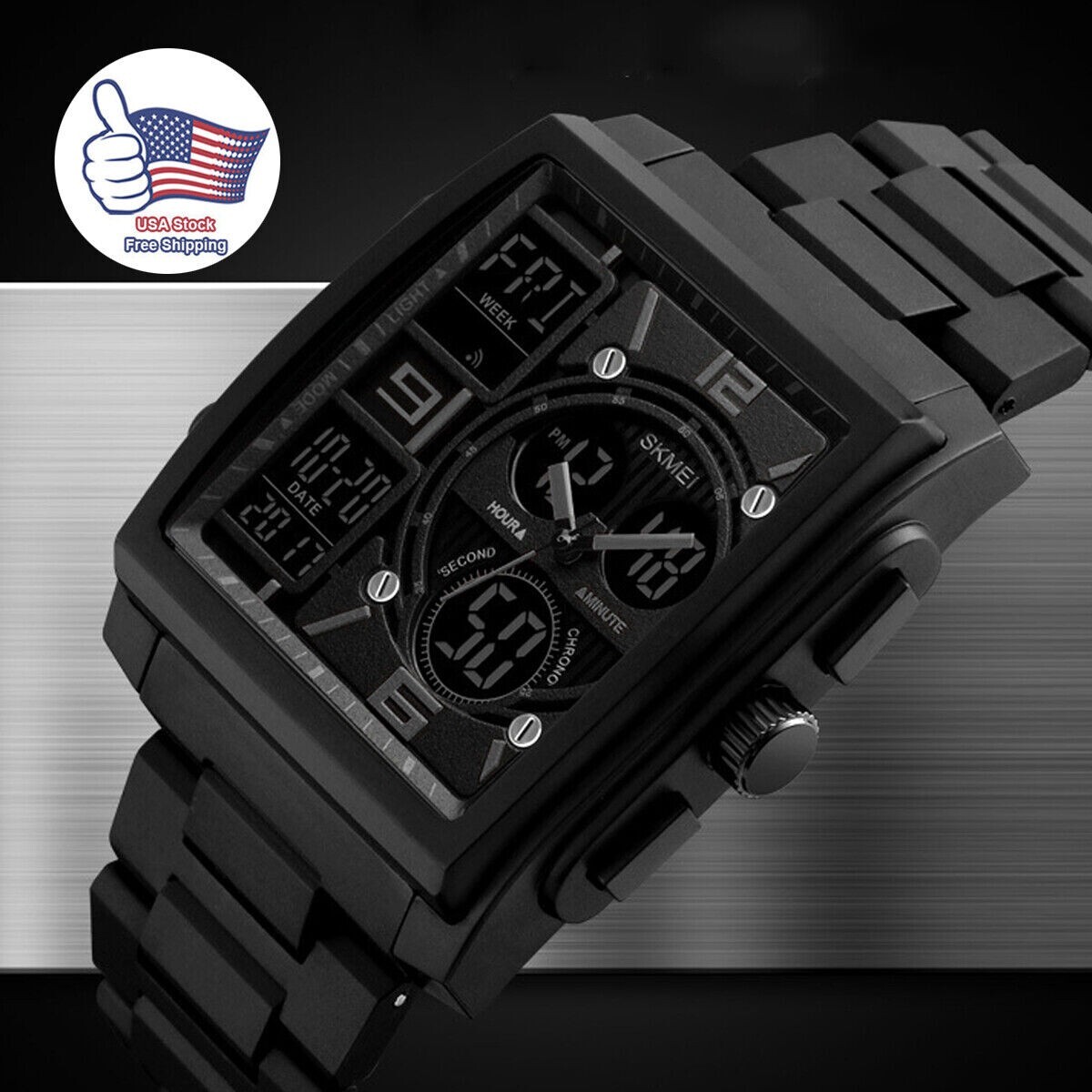 Chronograph Men’s Digital Army Military Sport Quartz Analog Waterproof Watch US