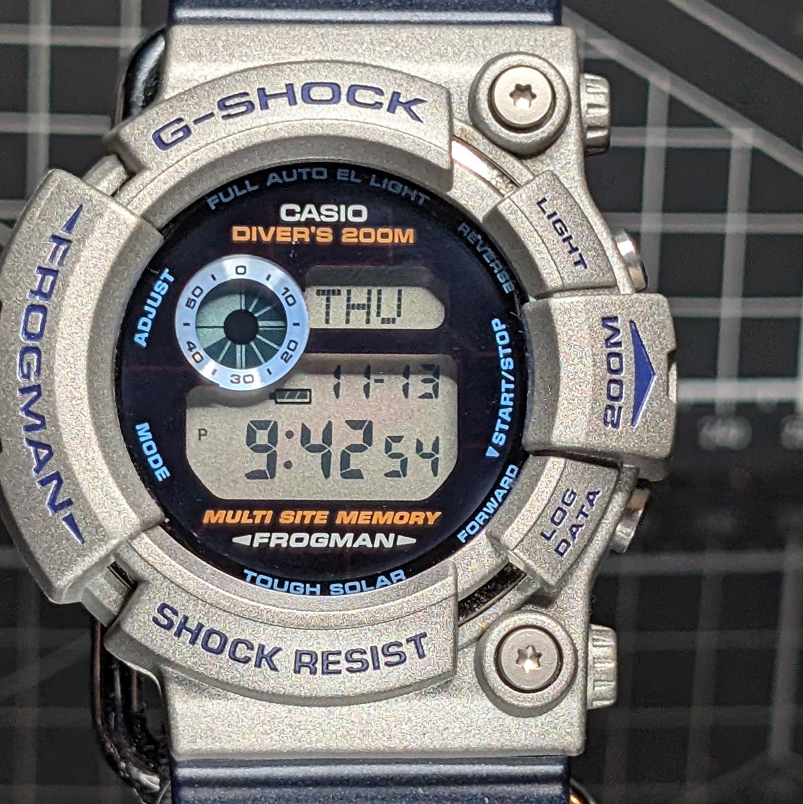 Casio G-Shock ICERC GW-200 Solar Titanium Screwback Blue Grey Master GW-200K-2