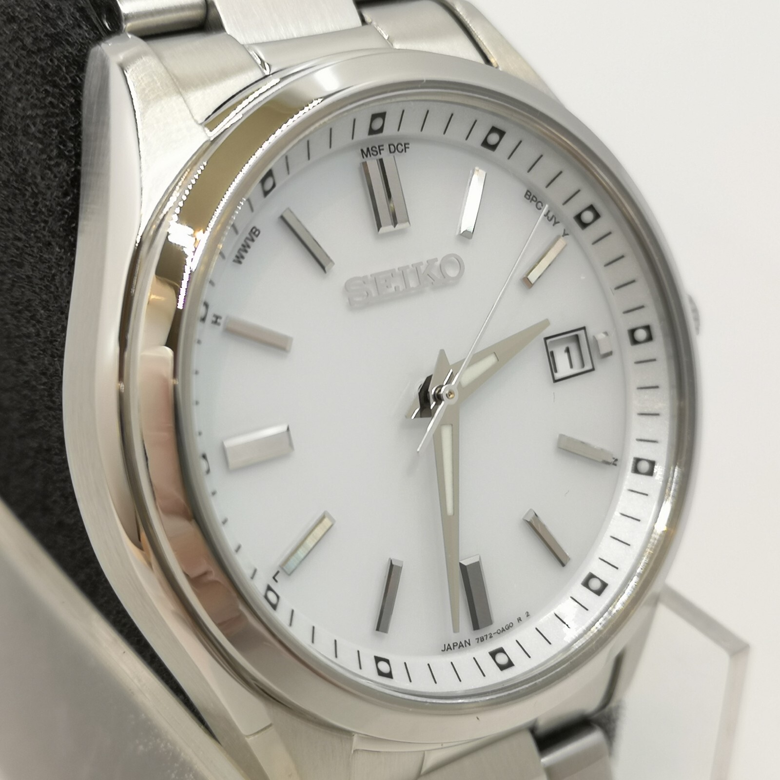 SEIKO Seiko Selection SBTM317 White Solar Atomic Radio Men’s Watch New in Box