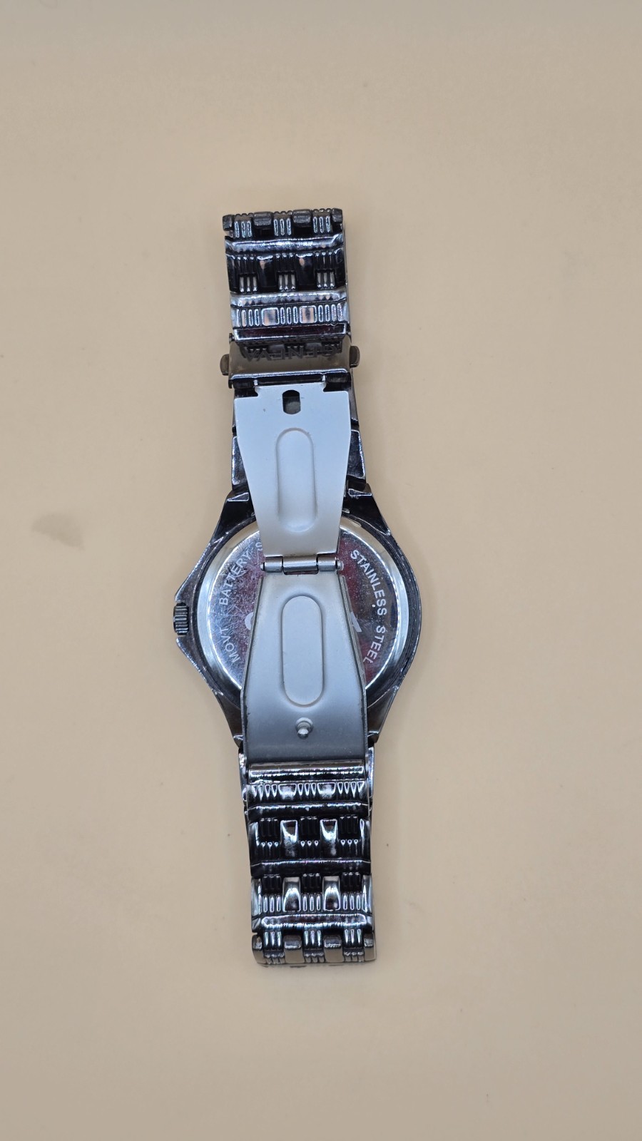 Geneva Diamond Men’s Quartz Wristwatch Blue Dial Stainless Steel Bracelet