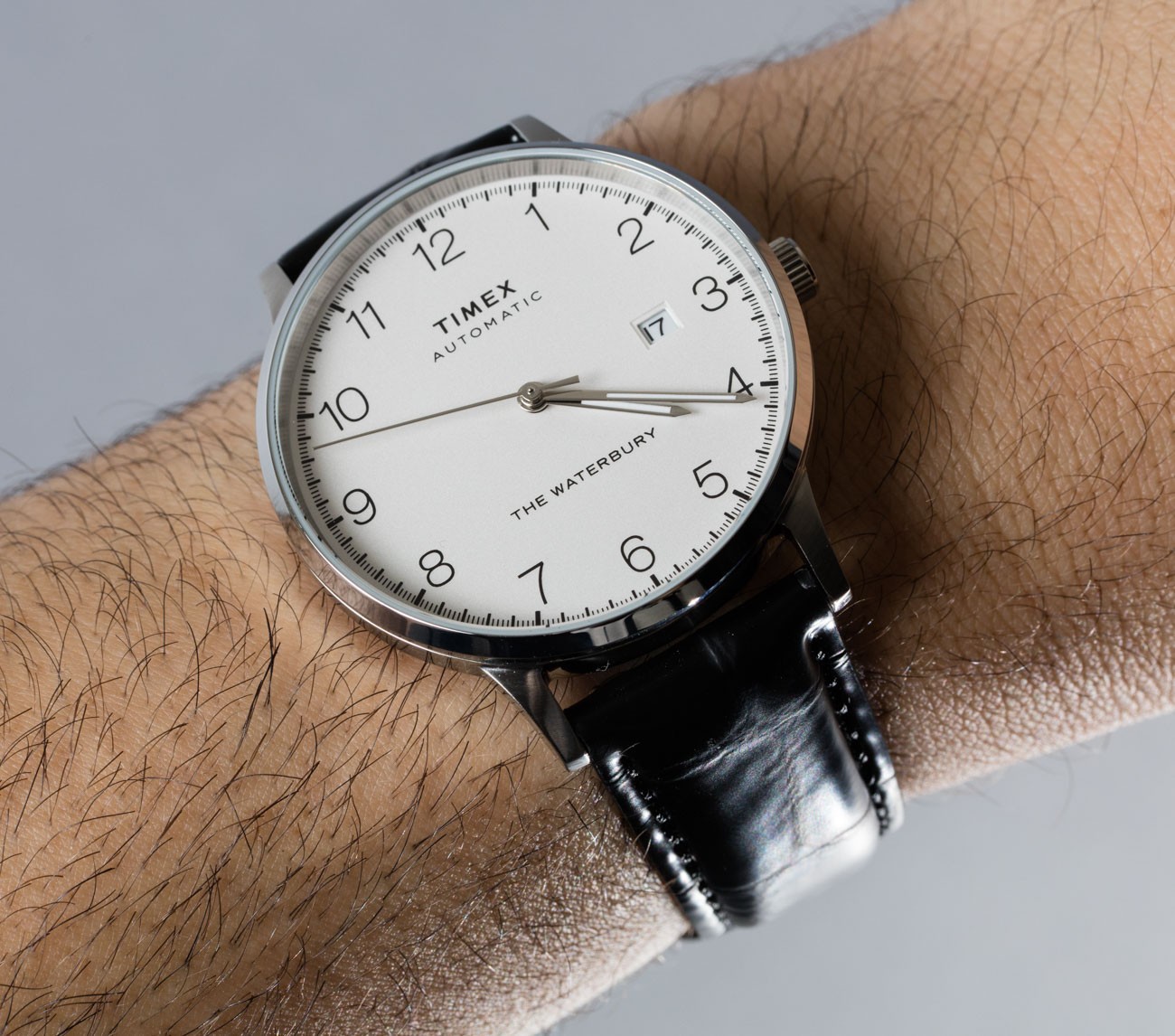 Timex Waterbury Classic Automatic Men’s Watch in Retro Minimalist White