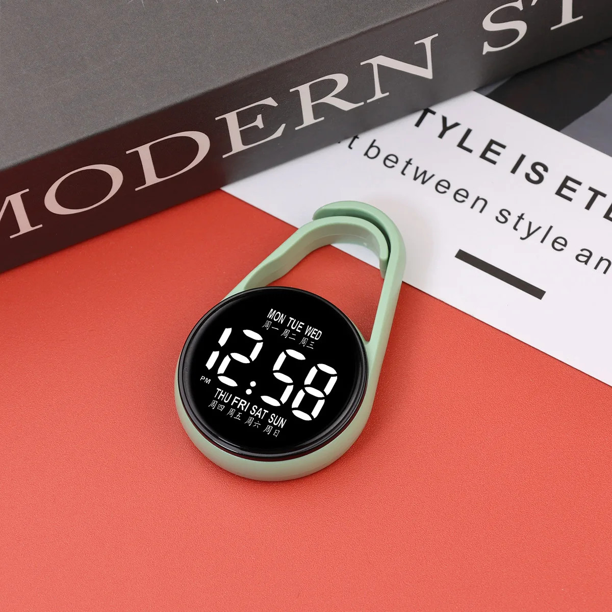 LED electronic hanging watch night light digital electronic hanging watch pocket