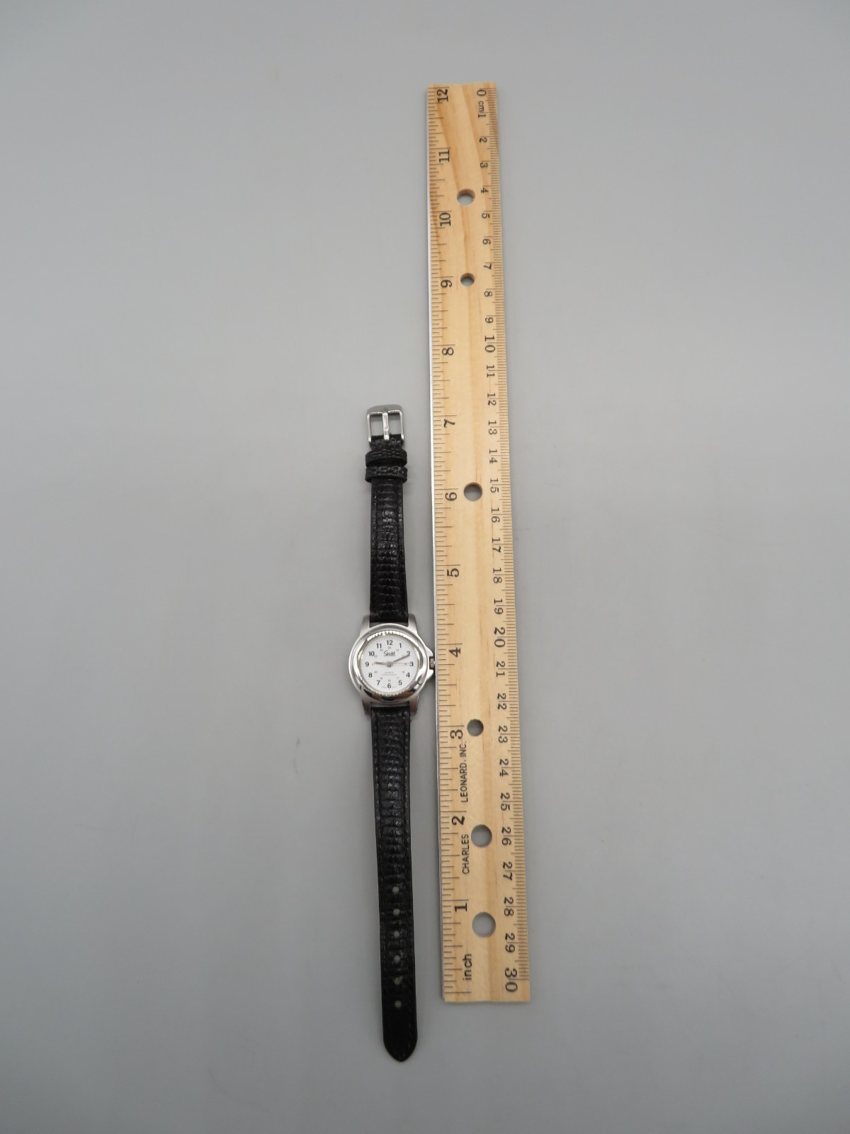 Speidel Express Silver Tone Watch Water Resistant Black Band New Battery