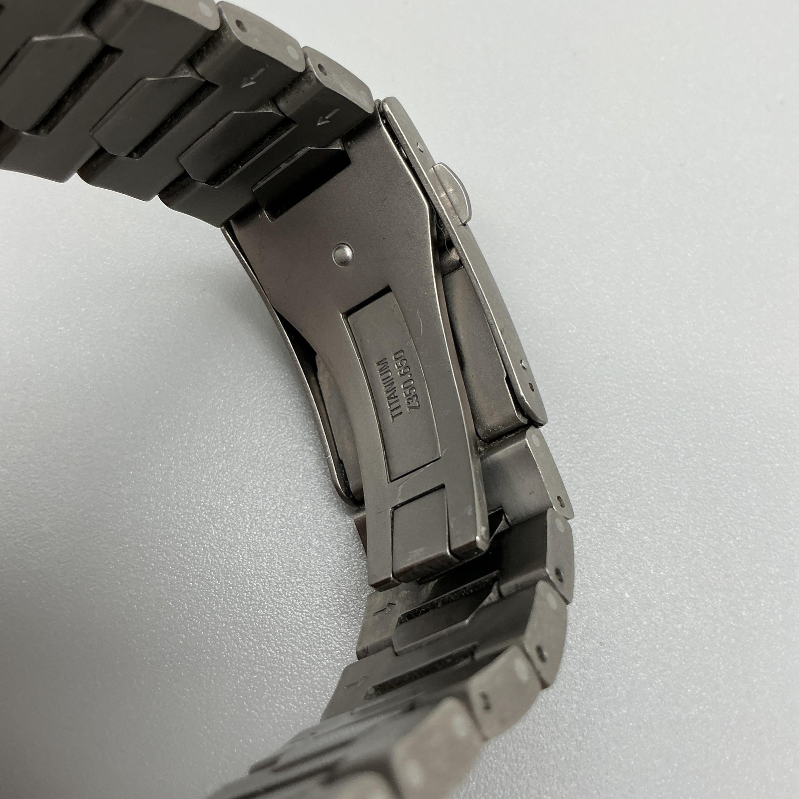 Tissot T-Touch Mens Watch 40mm Black Dial Titanium Bracelet New Battery 7.5″