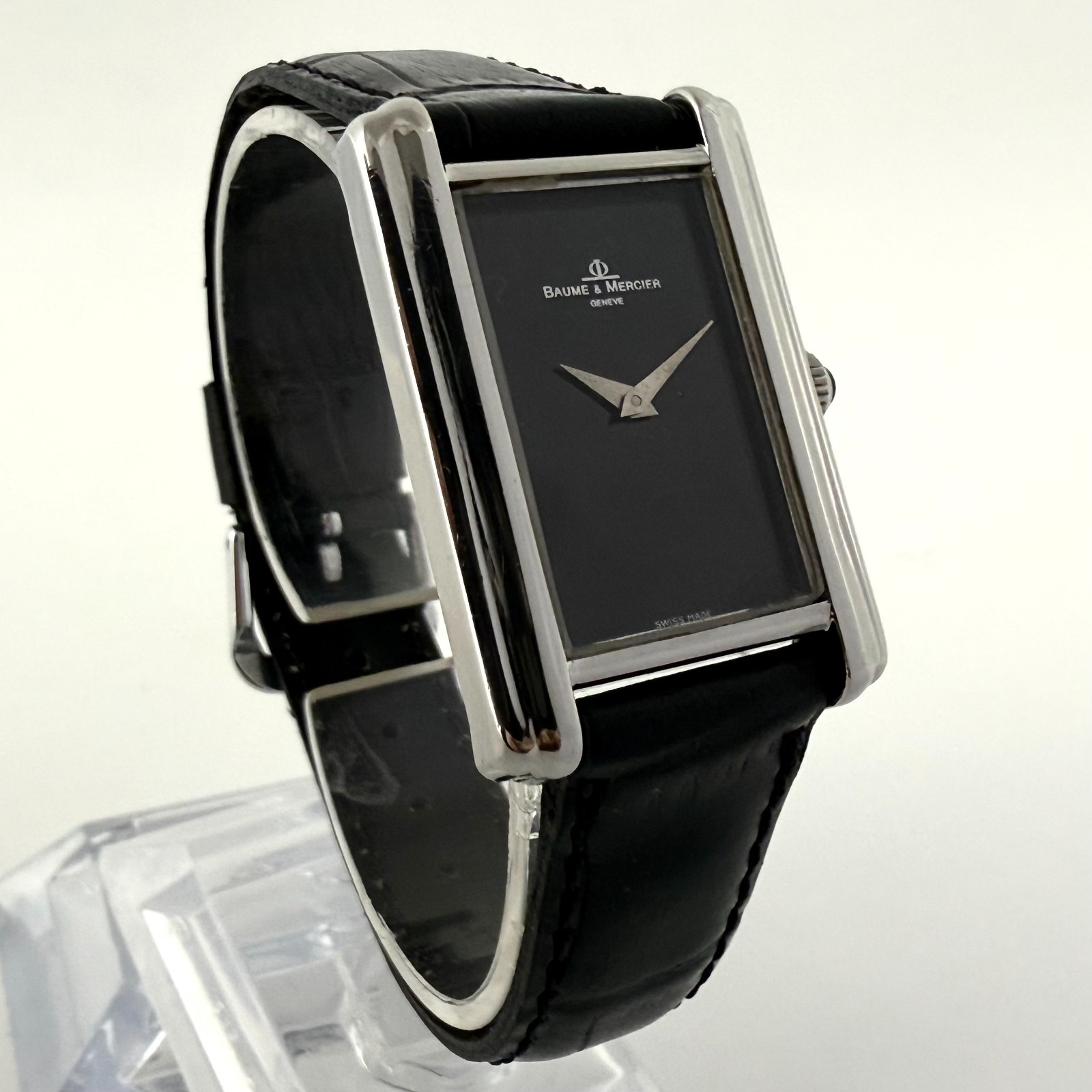 SWISS BAUME MERCIER REF 1724 TANK STYLE MANUAL WIND MINIMALIST RECTANGLE WATCH