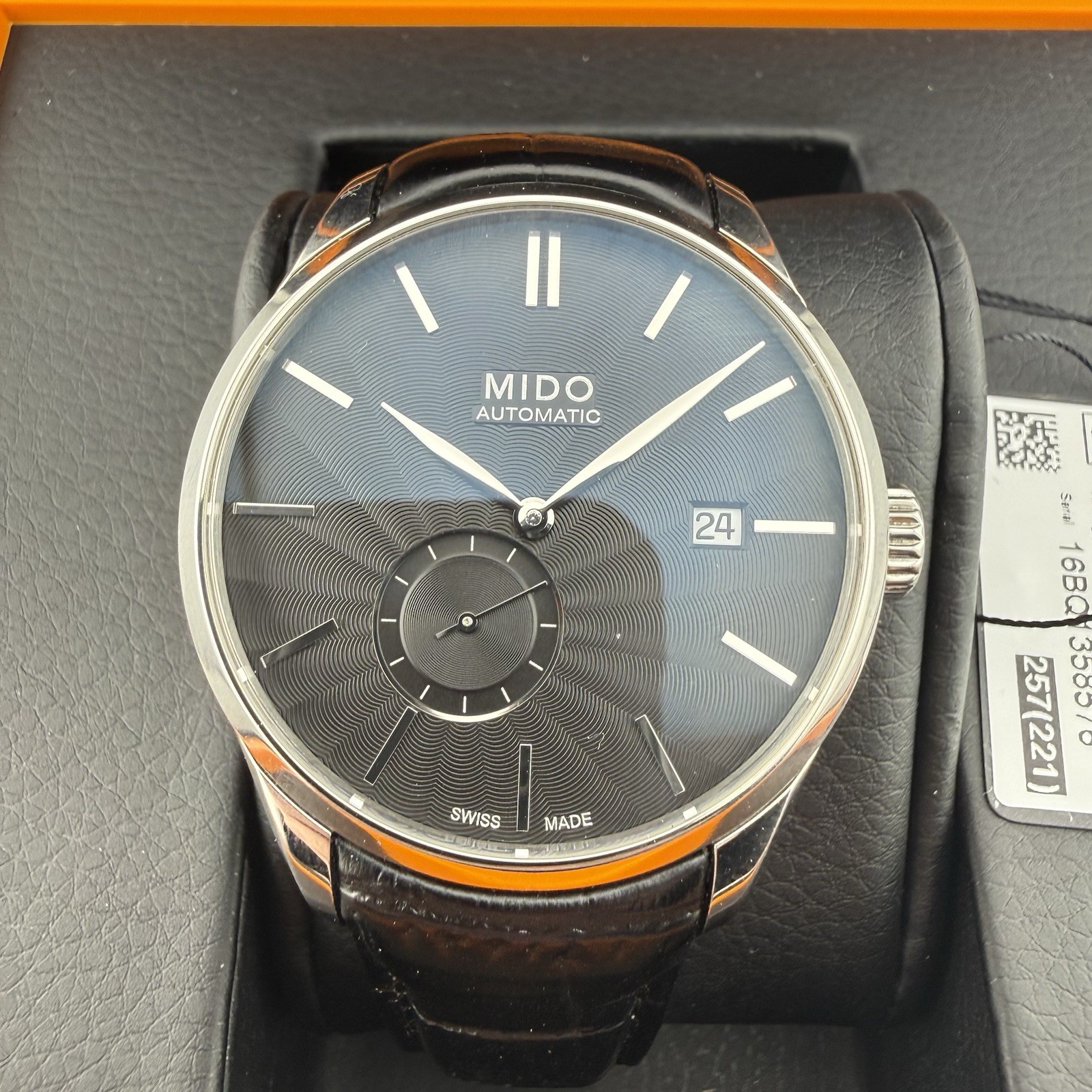Mido Belluna II 25J Swiss Automatic Watch M024.428A Box & Hang Tag