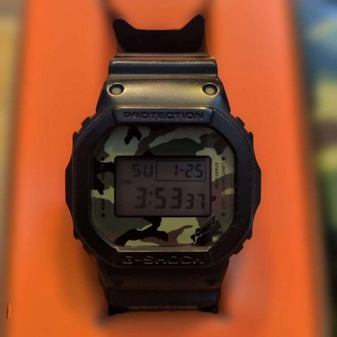 CASIO G-SHOCK DW-5600VT Watch Camo Khaki Tommy Collab Edition