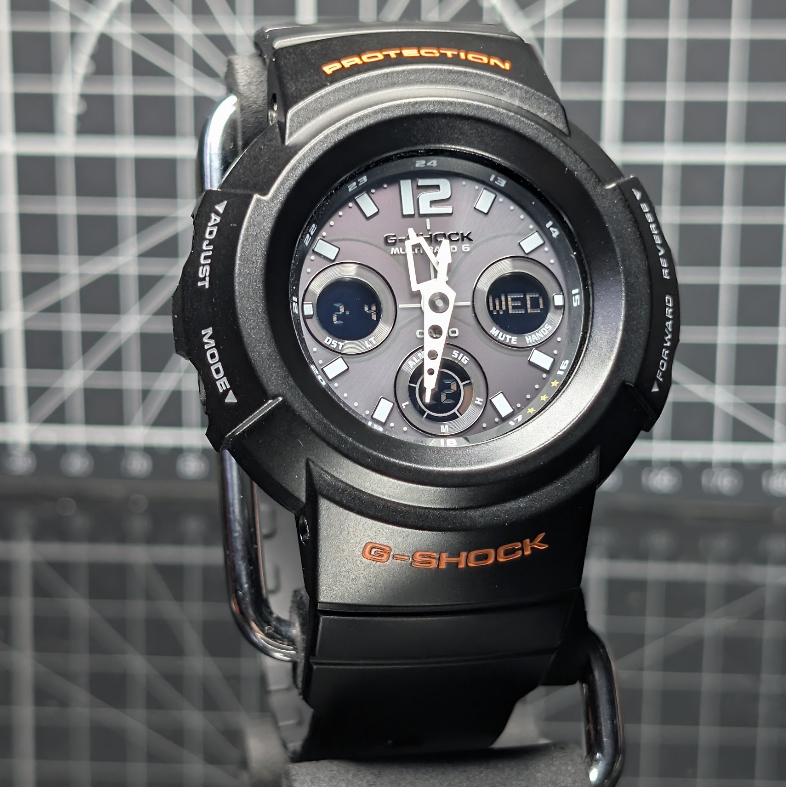 Casio G-Shock Rescue Orange AWG-M510 Black Custom Solar Multiband AWG-M510MR-4A