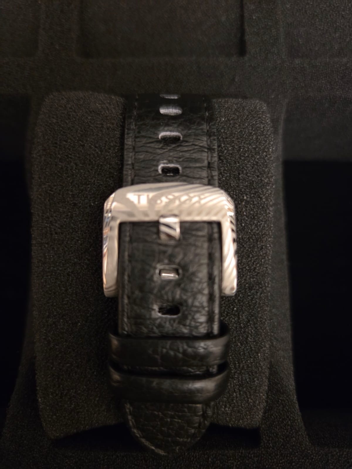 Tissot PRX 80 Powermatic Damascus Steel Dial Date 40mm 100m Black Leather Strap