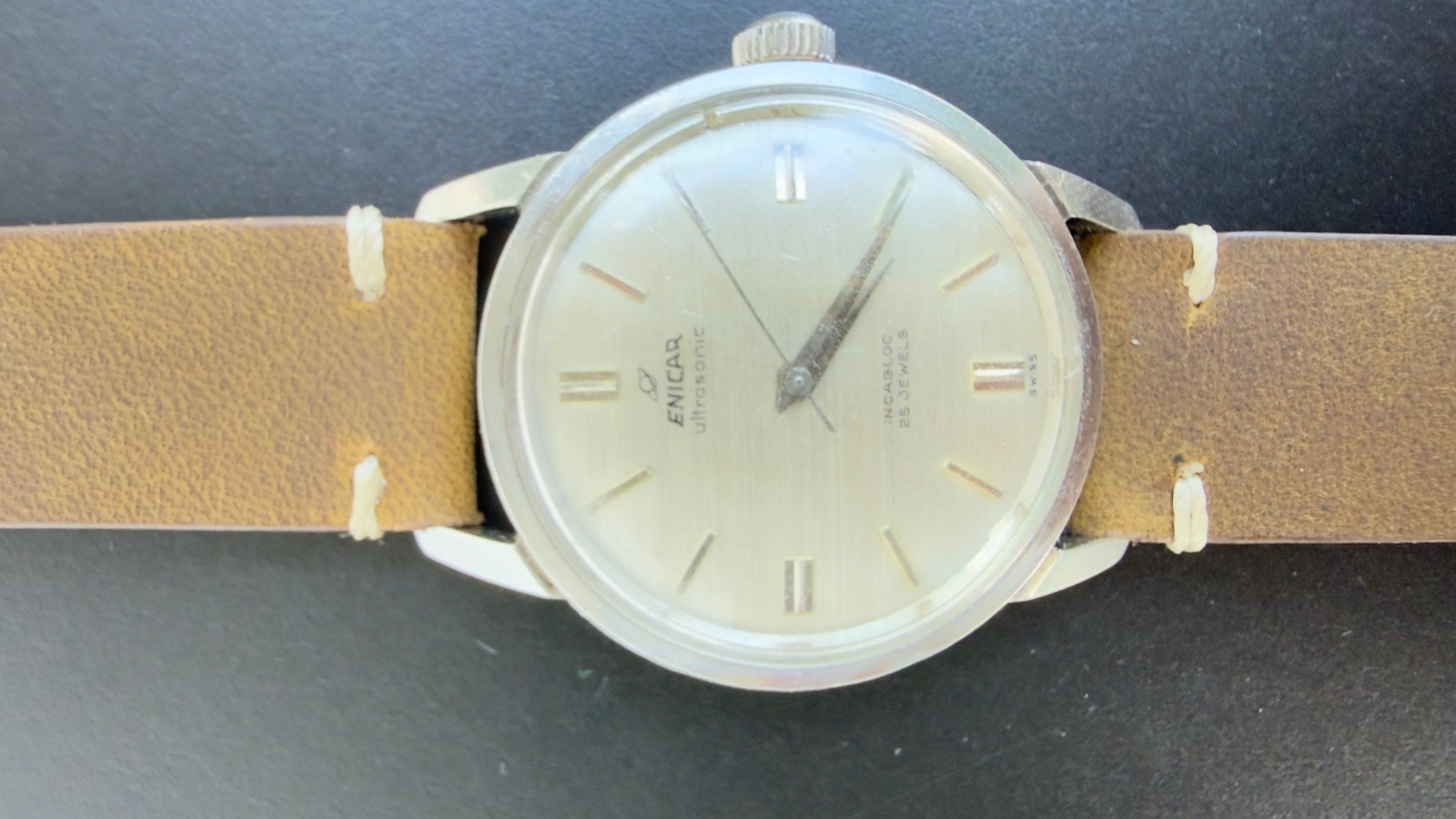 Vintage Enicar Ultrasonic Seapearl – 25 Jewels – Original Dial – Original Signed