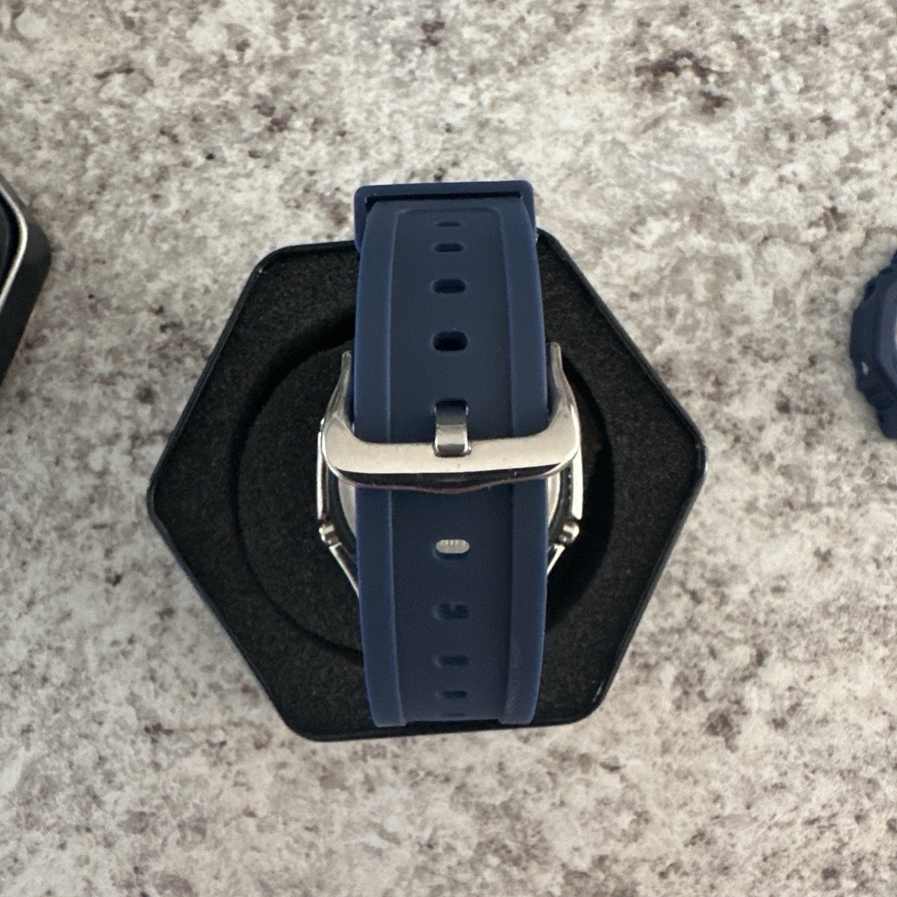 Iced Out Casio GSHOCK GA2100 Mod A5 CZ W/ Navy Blue Band BRAND NEW Box & Papers