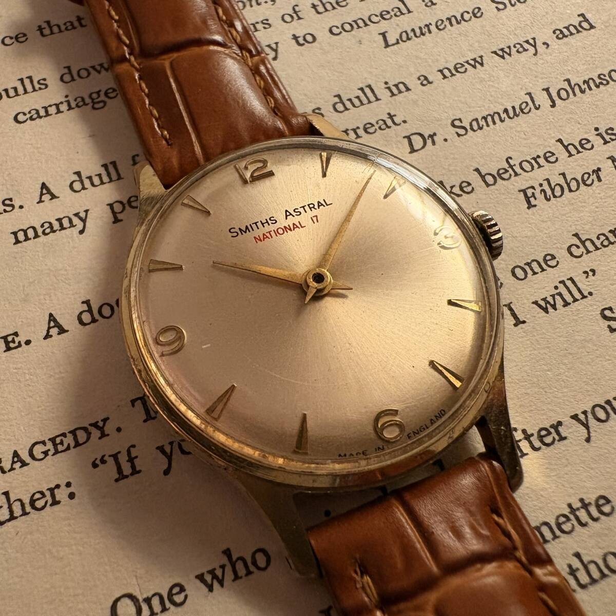 1960s Smiths Astral National 17 Manual Wind Vintage Watch 32mm Running UK