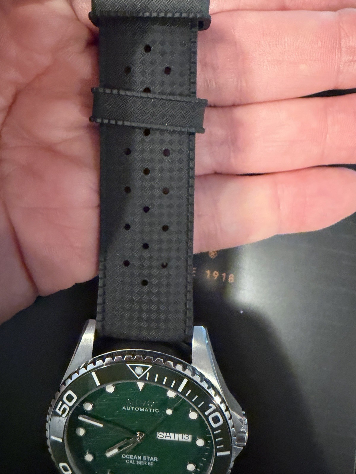 MIDO Ocean Star Caliber 80 42mm Green Wave Dial Box Papers +Bracelet