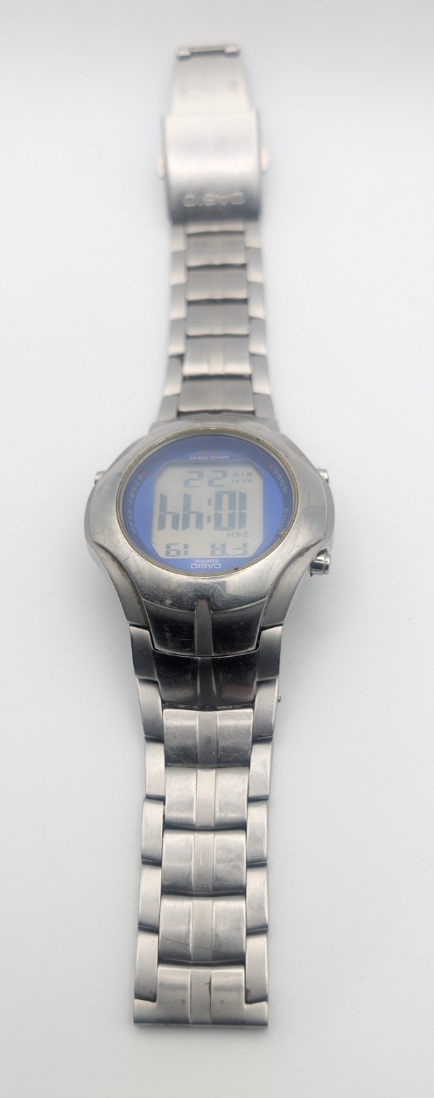 Casio Edifice EFD-100 Men’s 43mm Blue Dial Steel Alarm Chronograph Watch