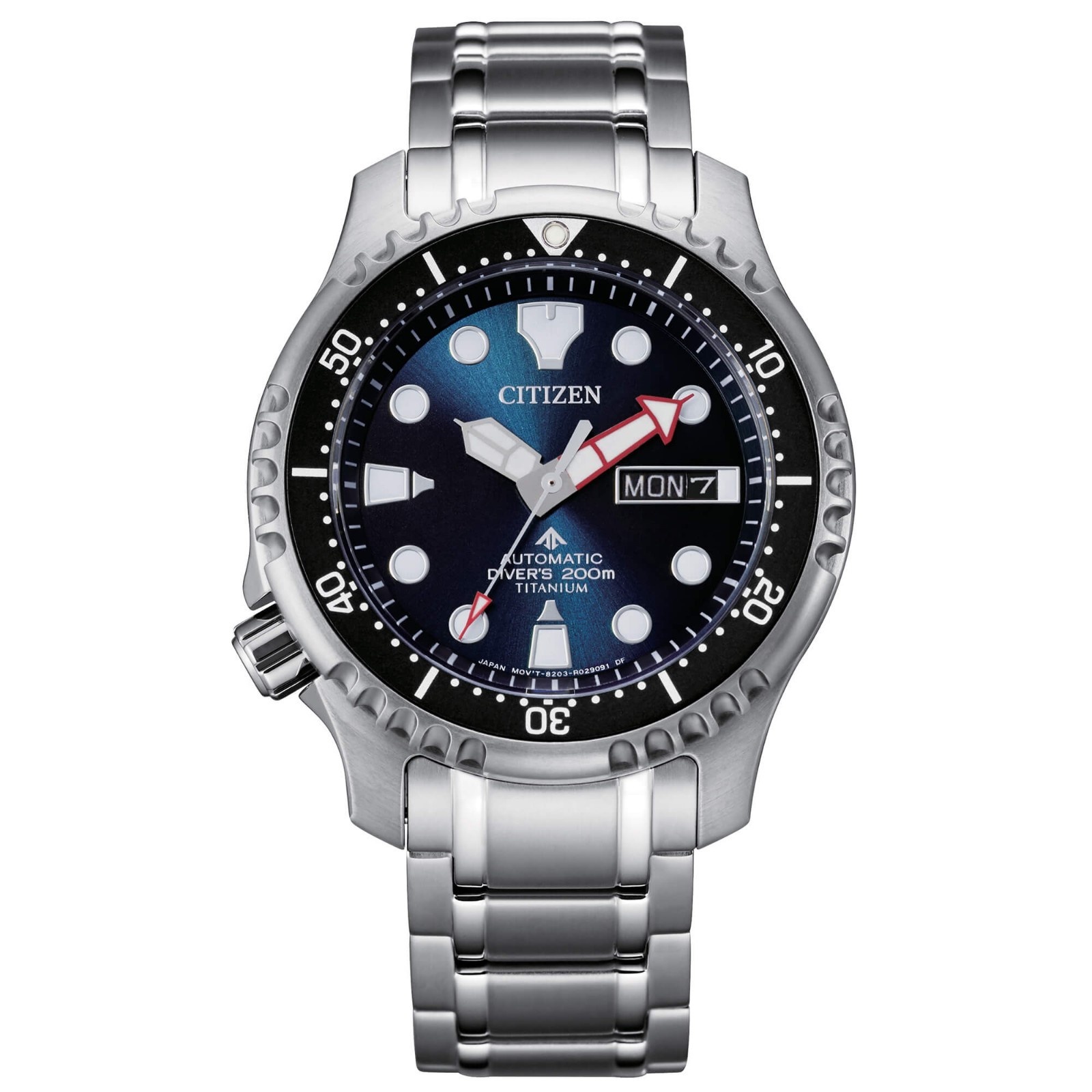 Citizen Super Titanium NY0100-50M Automatic Day-Date Mens Watch 42mm 200m