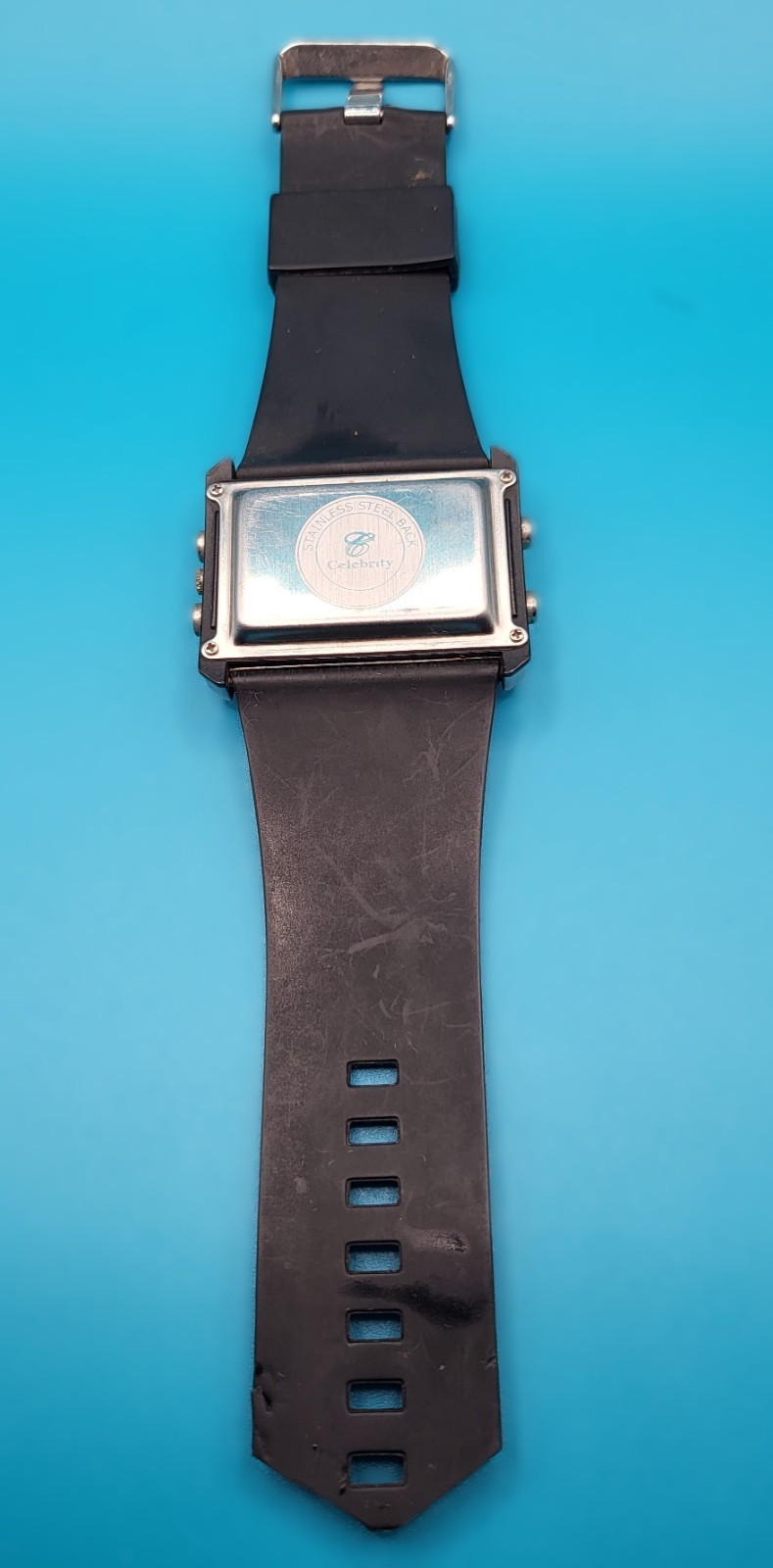 Vintage Celebrity Solar Power Unisex Digital Watch 45mm Case WR Black Rare