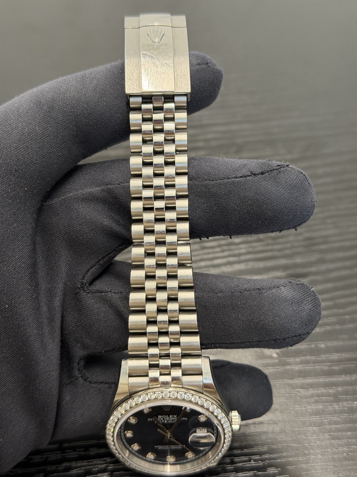 Rolex Datejust 36mm Diamond Bezel Diamond Markers Jubilee Bracelet Date