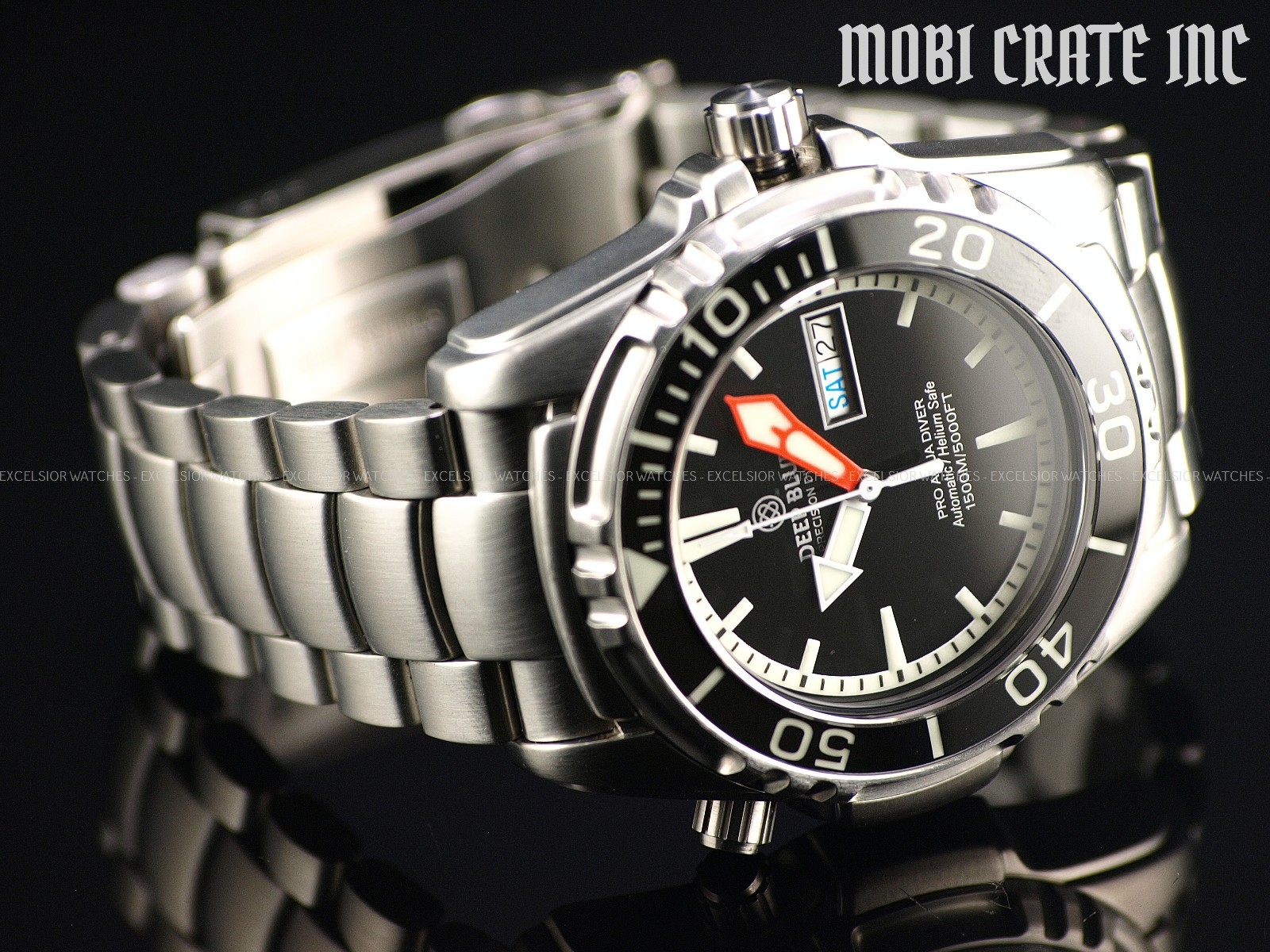 Rare Deep Blue Pro Aqua Men’s 45mm Automatic NH36 Sapphire Bezel & Crystal Watch