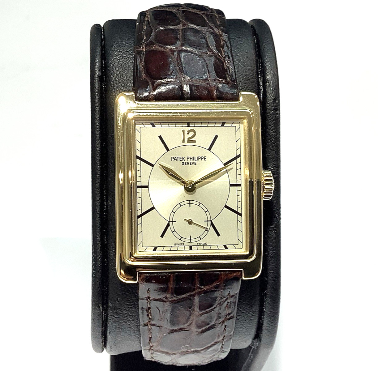 PATEK PHILIPPE 5010J Gondolo 18K Y/Gold on Silver Dial Manual Wind Watch VGC+