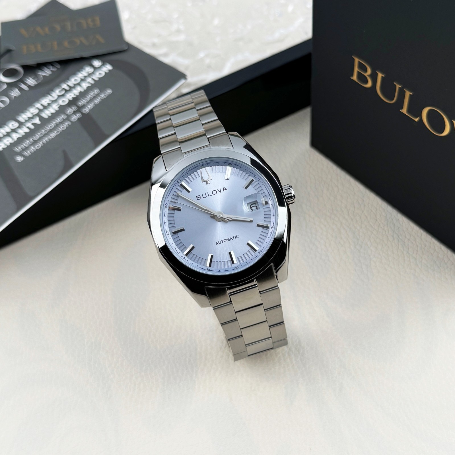 Bulova Classic Surveyor Automatic blue Dial Men’s watch 96B469 39mm