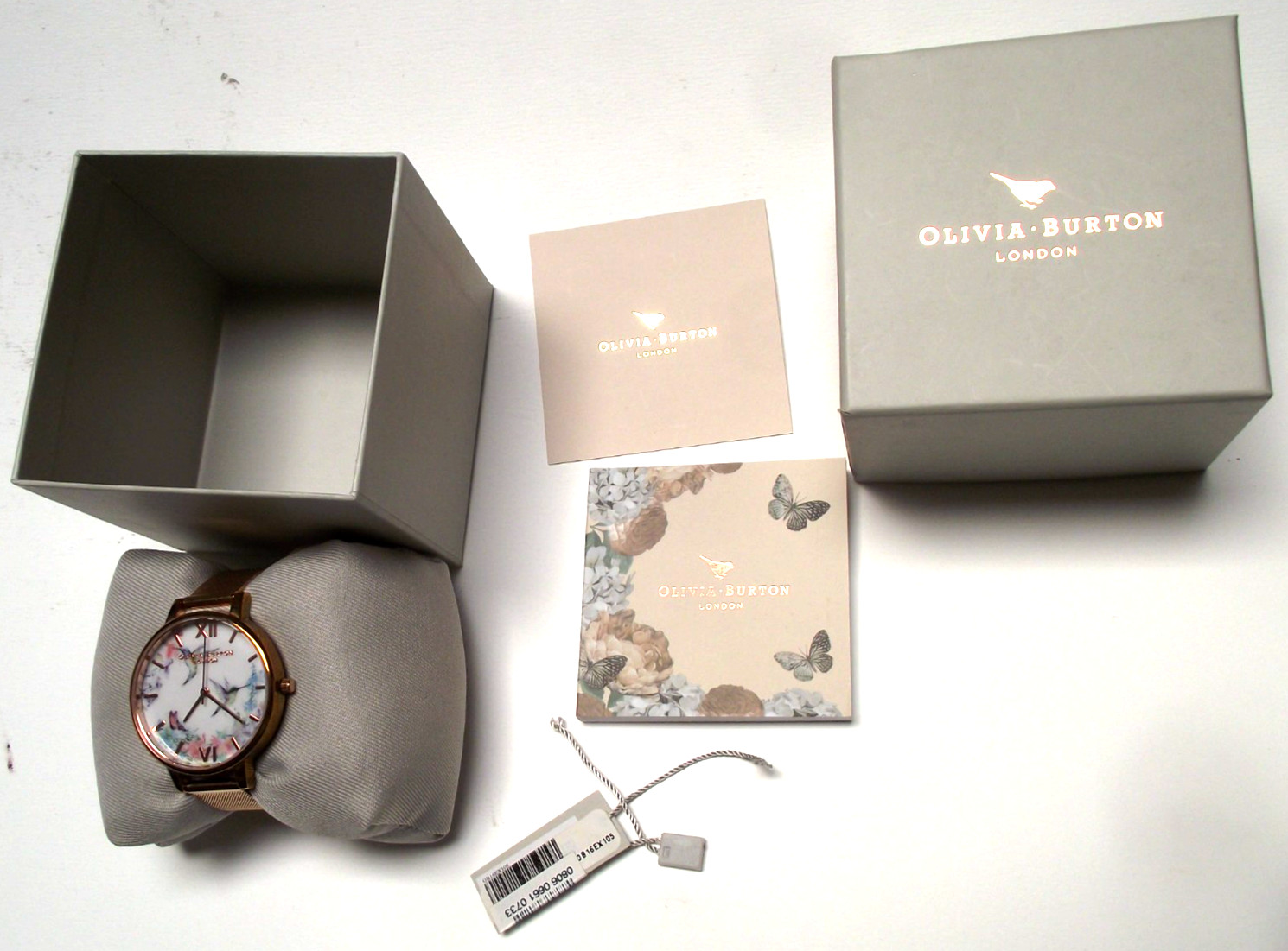 Open Box OOAK Olivia Burton 38MM Enchanted Garden Copper Lady’s Watch w/New Batt