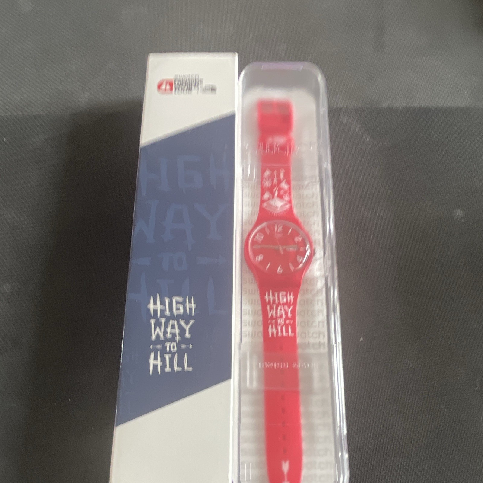 Swatch High Way to Hill SUON705C Quartz Analog 34mm Red Complete